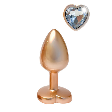 Gleaming Love Pearl Gold Butt Plug Small