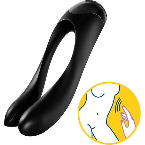 Satisfyer Candy Cane Finger Vibrator Black