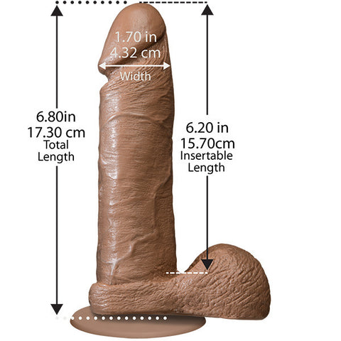 The Realistic Cock 6 Inch Dildo Flesh Brown