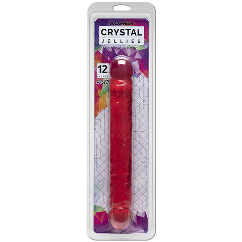 Crystal Jellies 12 Inch Double Dong Pink