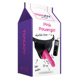 ToyJoy Pink Powergirl Strap On Vibrating Dong