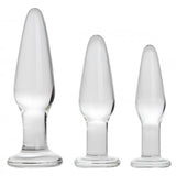 XR Dosha 3 Piece Glass Anal Plug Kit