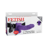 Fetish Fantasy Series 7 Inch Vibrating Hollow Strap On Purple