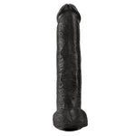 King Cock 15 Inch Cock with Balls Black