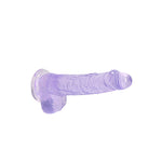 RealRock 6 Inch Purple Realistic Crystal Clear Dildo