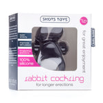 Shots Rabbit Vibrating Cock Ring Black