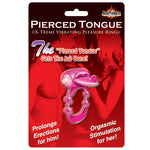 Pierced Tongue Vibrating Silicone Cock Ring